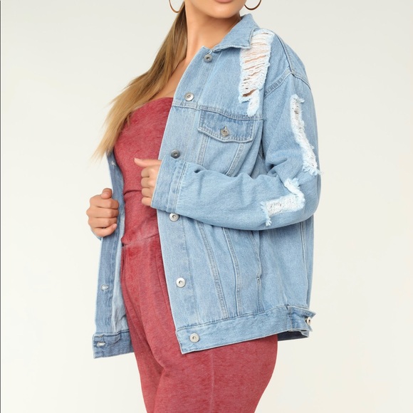 Distressed Denim Jacket - Picture 2 of 3